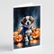 Edge Collections - 5" x 7" - Multicolor - Saint Bernard Puppy Halloween Greeting Cards - 8 Pieces